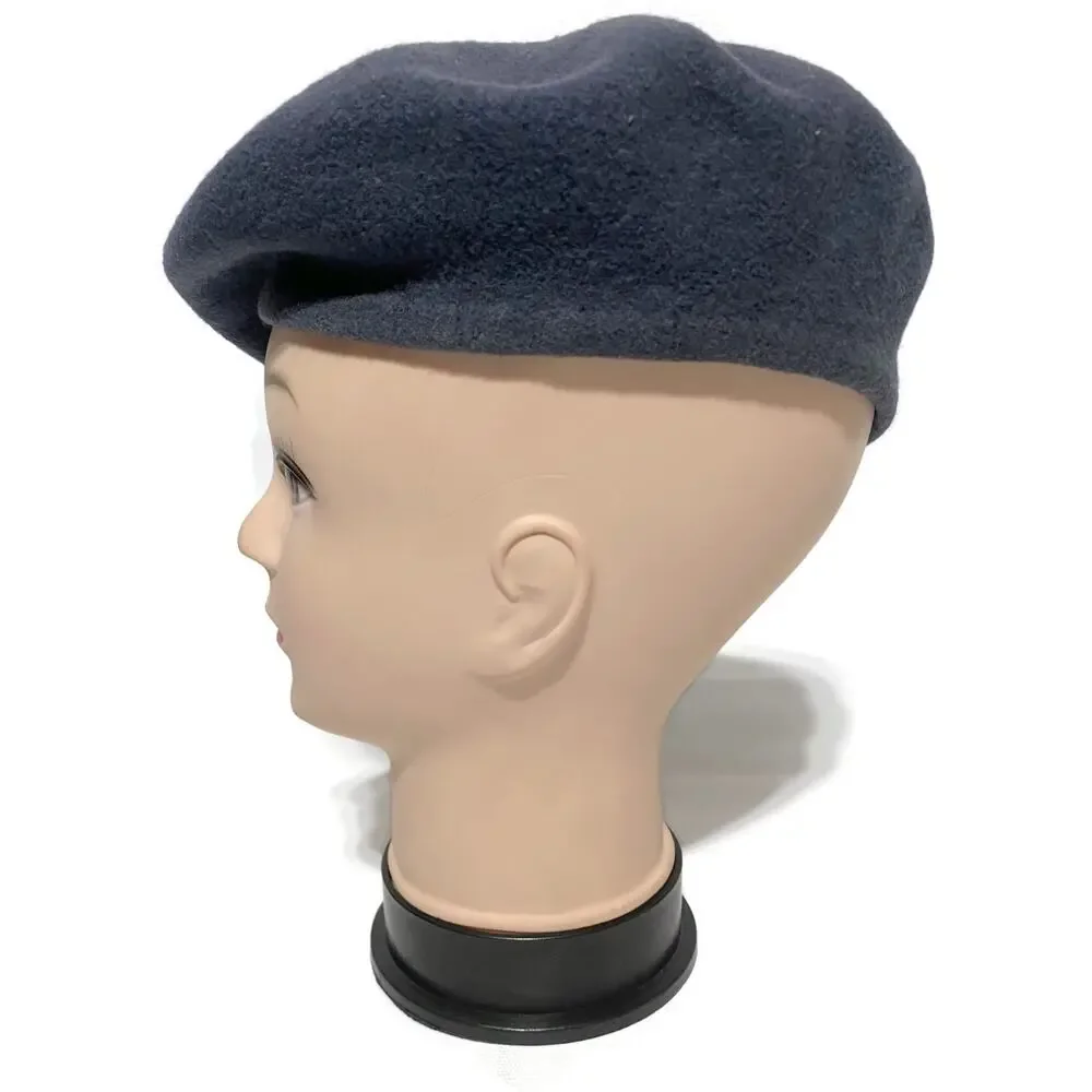 Kangol French Basque Beret Hat Grey Wool Felt Made in England